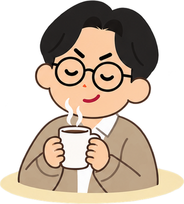 白湯を飲むのイラスト