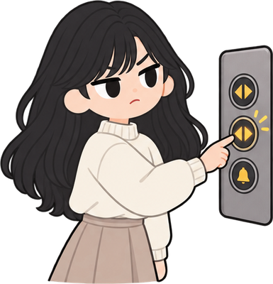 操作ボタン係のイラスト