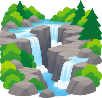 吹割の滝のイラスト