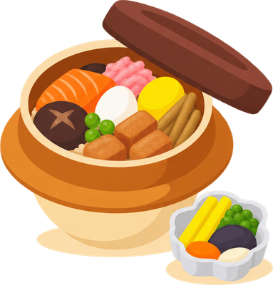 峠の釜めしのイラスト