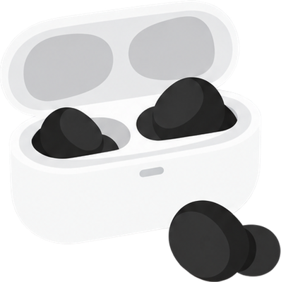 ワイヤレスイヤホンのイラスト
