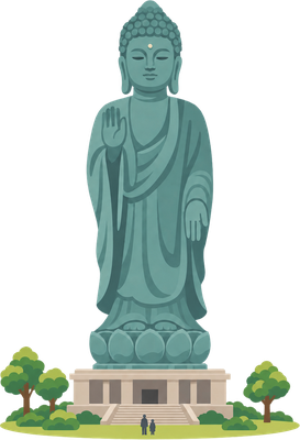 牛久大仏のイラスト