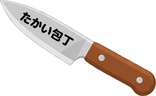 ちゃんとした包丁のイラスト
