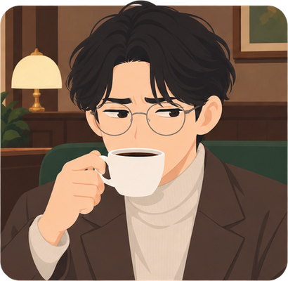 ブラックで飲むのイラスト