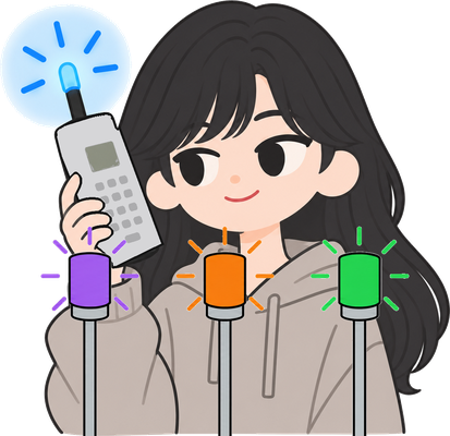 光るアンテナに付け替えるのイラスト