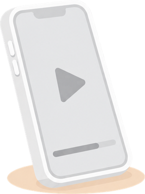 断捨離系の動画を見るのイラスト