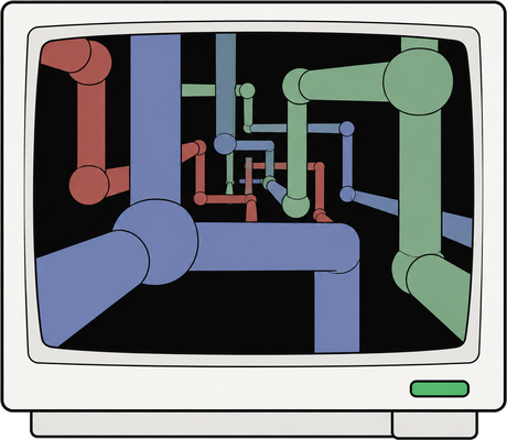 スクリーンセーバーに興奮のイラスト