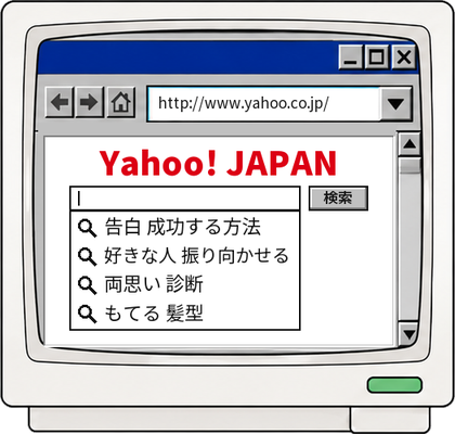 恥ずかしい履歴が残るのイラスト
