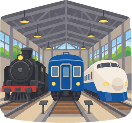 鉄道博物館のイラスト