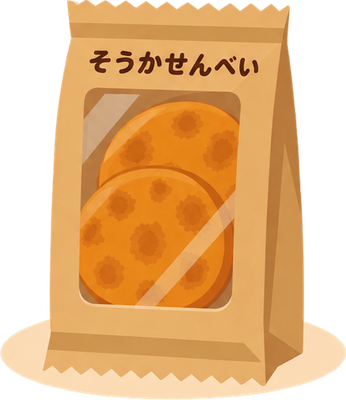 草加せんべいのイラスト