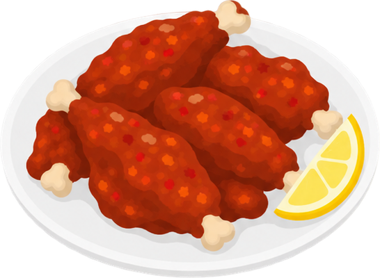 辛味チキンのイラスト