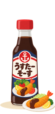 イカリのウスターソースのイラスト