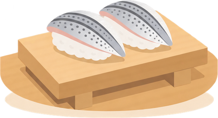 光り物から頼むのイラスト