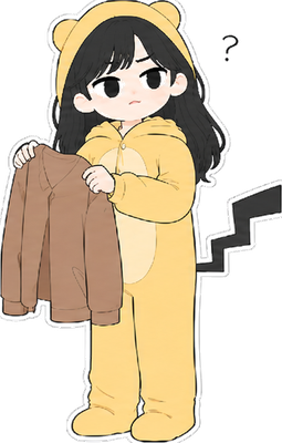 このままの姿で出るか迷うのイラスト