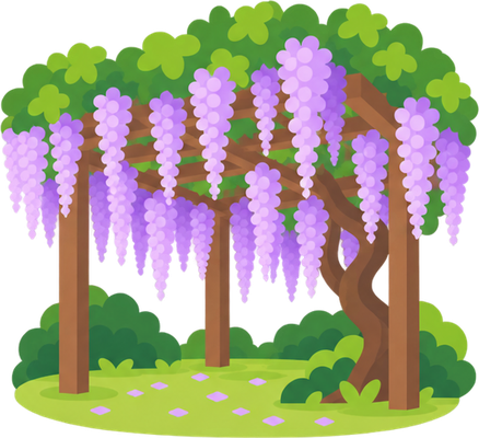 あしかがフラワーパークのイラスト