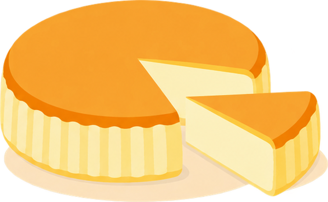 御用邸チーズケーキのイラスト