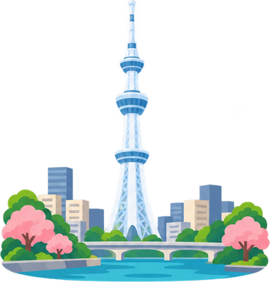 東京スカイツリーのイラスト