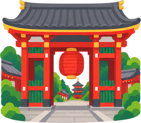 浅草寺のイラスト