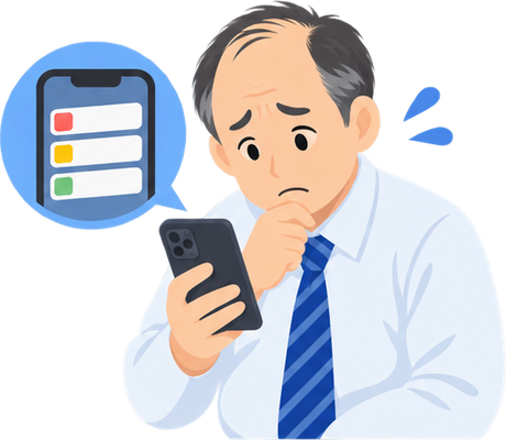 ニュースの見出しだけ読むのイラスト