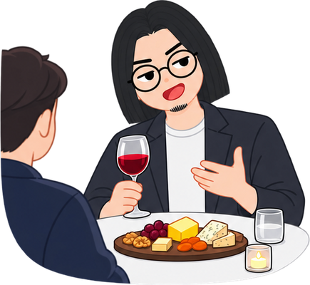 「果実味がありますね」のイラスト